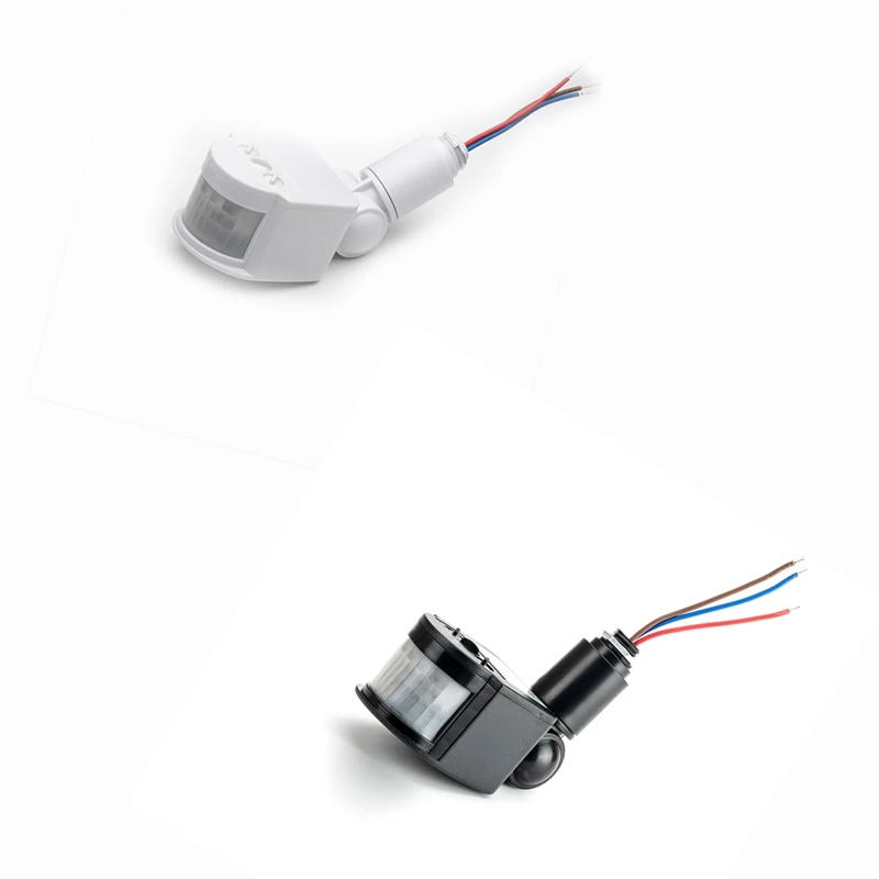 ไฟ LED Motion Sensor สวิตช์ PIR เครื่องตรวจจับอินฟราเรดเครื่องตรวจจับการเคลื่อนไหวอัตโนมัติเปิดปิดอัตโนมัติกลางแจ้ง