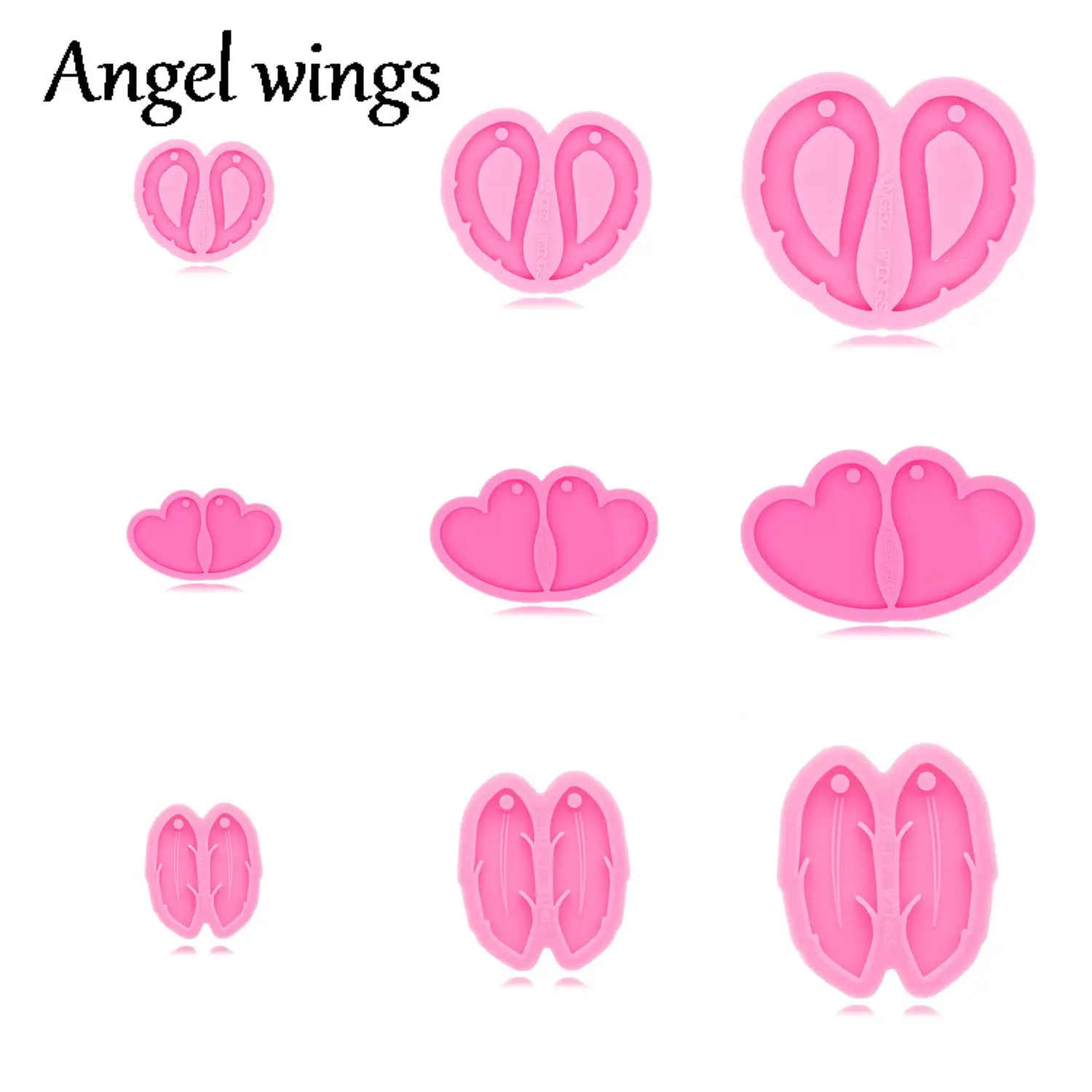 DY0588 Feather shapes Earrings Resin Mold, Art DIY Silicone Craft Molds, Heart Love Mould To for Epoxy Resin Jewellery Making