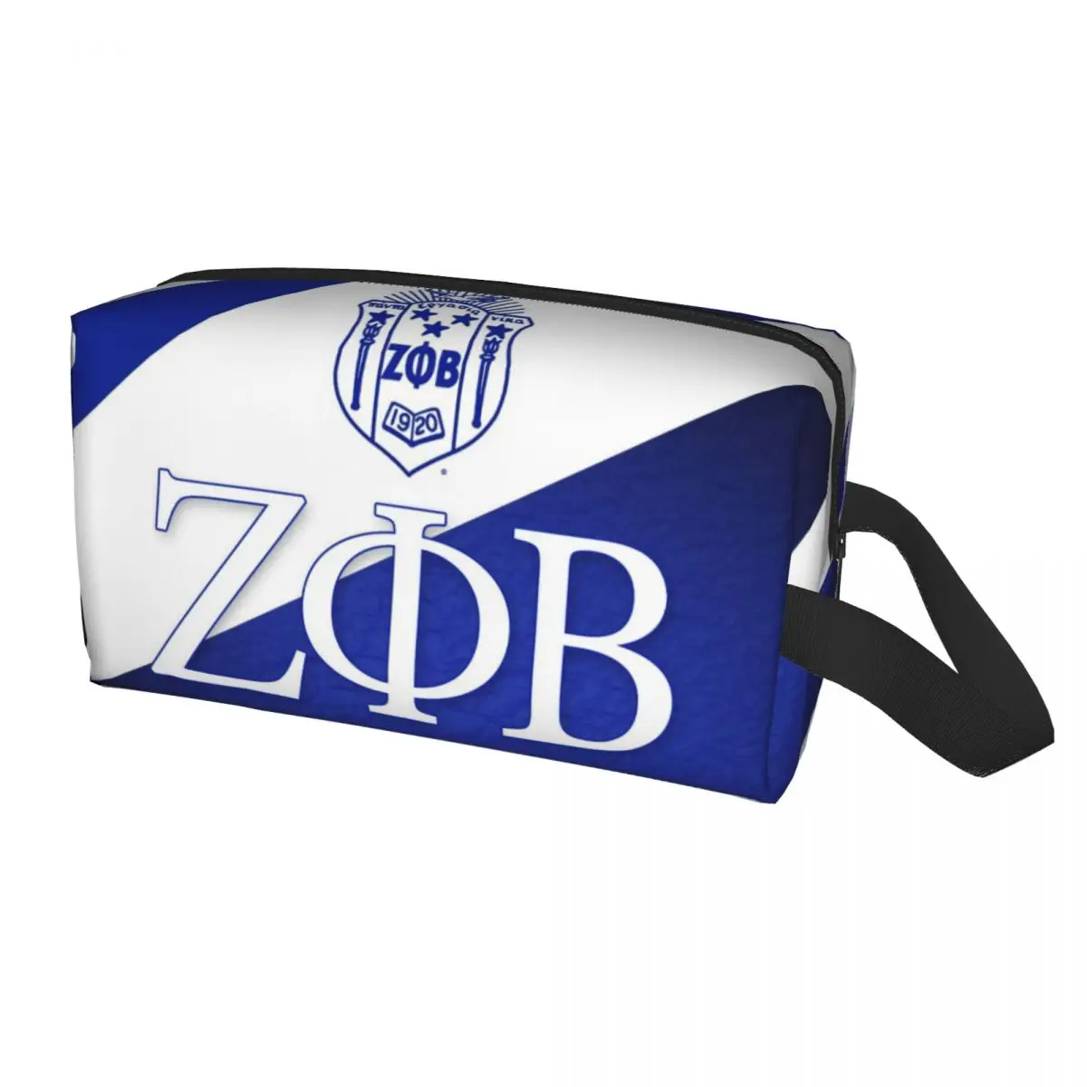 

Custom Zeta Phi Beta Greek Letter 1920 Travel Cosmetic Bag Women ZOB Makeup Toiletry Organizer Lady Beauty Storage Dopp Kit