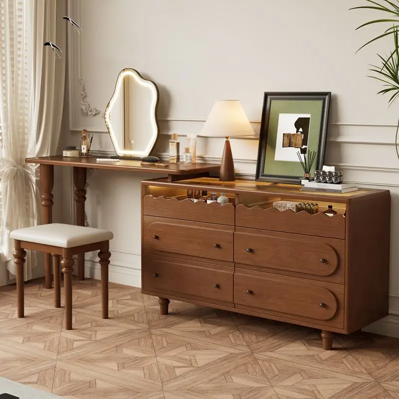 

Retro solid wood dresser chest storage bedroom wedding room bedside bedside bedside storage cabinet