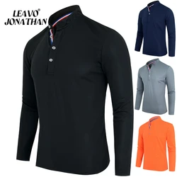 2024 Männer Luxusmarke Langarm Polos hirt Frühling Herbst Büro täglich Top Shirt Outdoor schnell trocknen Sport Golf Shirt Drops hipping