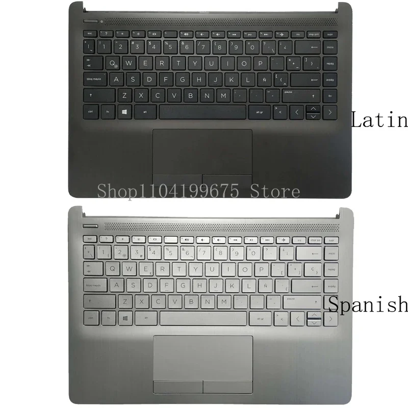 

New Spanish/Latin Keyboard For HP Pavilion 14-CF 14S-CF 14-DF 14S-DF 14-DK 14S-CR 240 245 G8 With Palmrest Upper Cover Touchpad