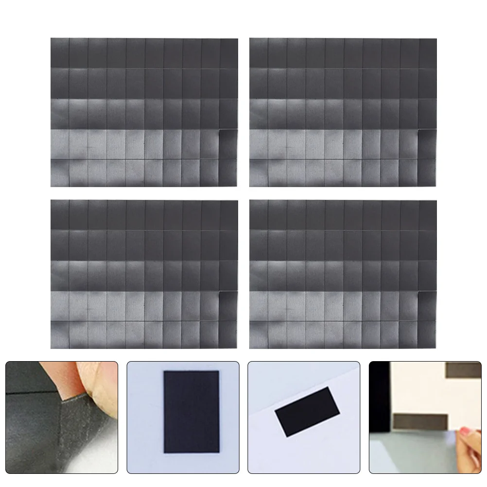 250 قطعة من الملصقات المغناطيسية على الوجهين، أوراق مغناطيسية مرنة، مادة ذاتية الصنع لإطارات الصور ولوحة إعلانات الثلاجة #1