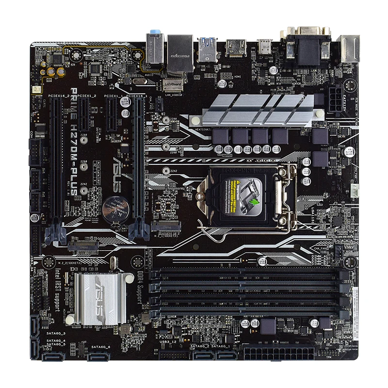 Imagem -03 - Asus-lga 1151 Motherboard Prime H270m-plus Suporta Intel Core i3 6100 6300 7100 i5 6400 6500 6600 i7 6700k 7700k