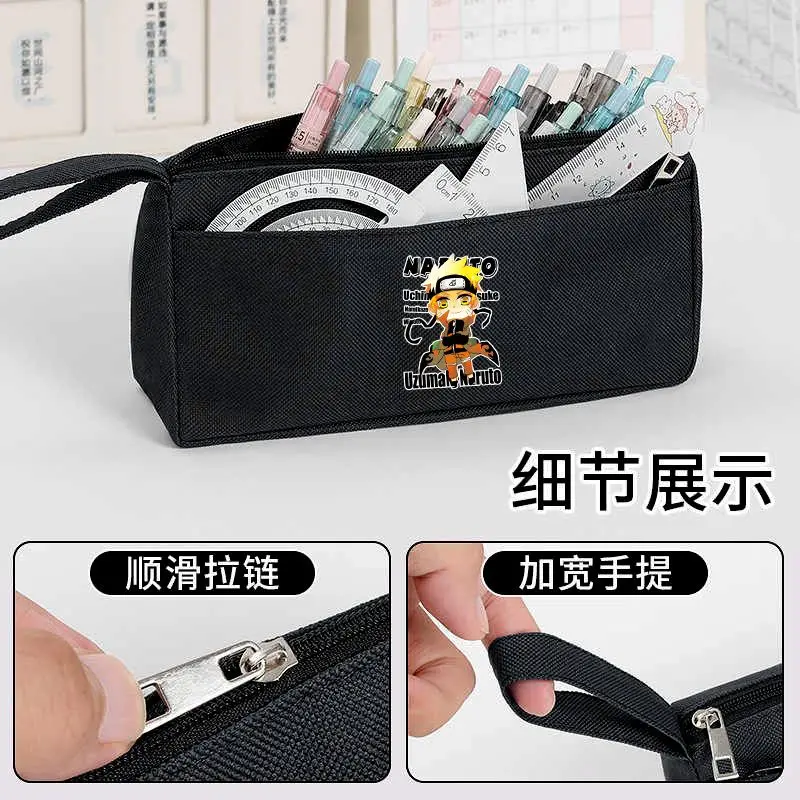 

Naruto Anime Cosplay Pencil Case Large Capacity Multi Layer Zipper Pouch for Students