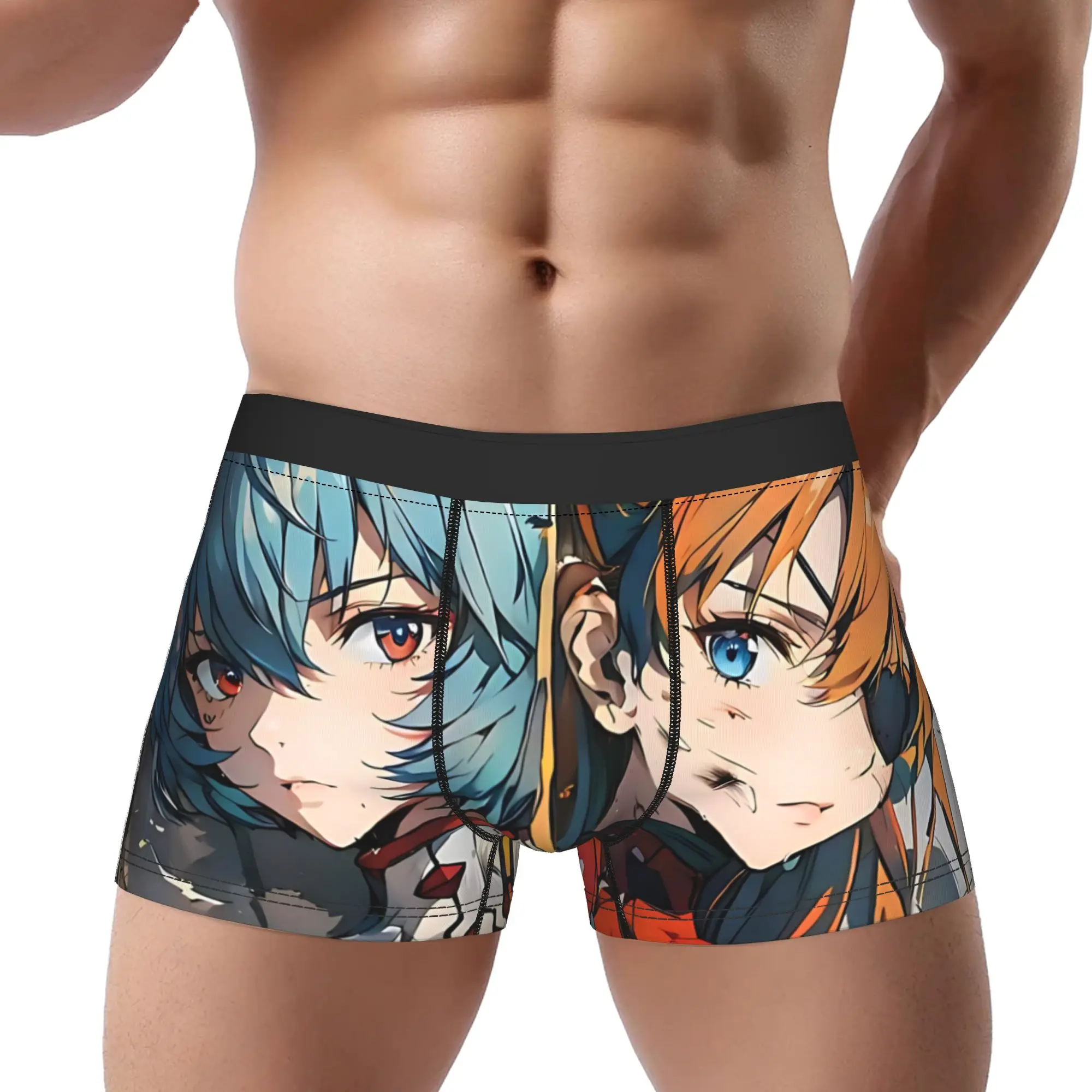 

Трусы-боксеры Neon Genesis Evangelion EVA для взрослых 18+, дышащие трусики, мужское нижнее белье, сексуальные шорты, трусы-боксеры