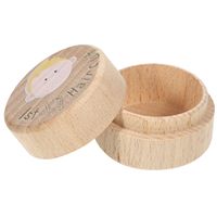 Lanugo Memorial Box Baby Haircut Keepsake Storage Wood Material First Haircut Box Infant Memory Cute Design Kids