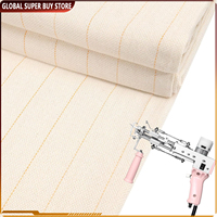 59x157In Large Overlocking Tufting Cloth with Marked Line Primary Monk's Cloth Punch Needle Fabric for DIY Rug-Punch Tufting Gun