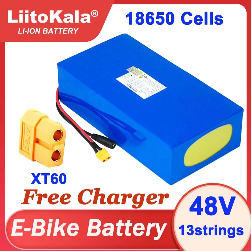 48V 32Ah akumulator 1500W wbudowany BMS 54.6v 20Ah 24Ah 18Ah 18650 baterie litowe do silnika 54.6v 750W 1000W