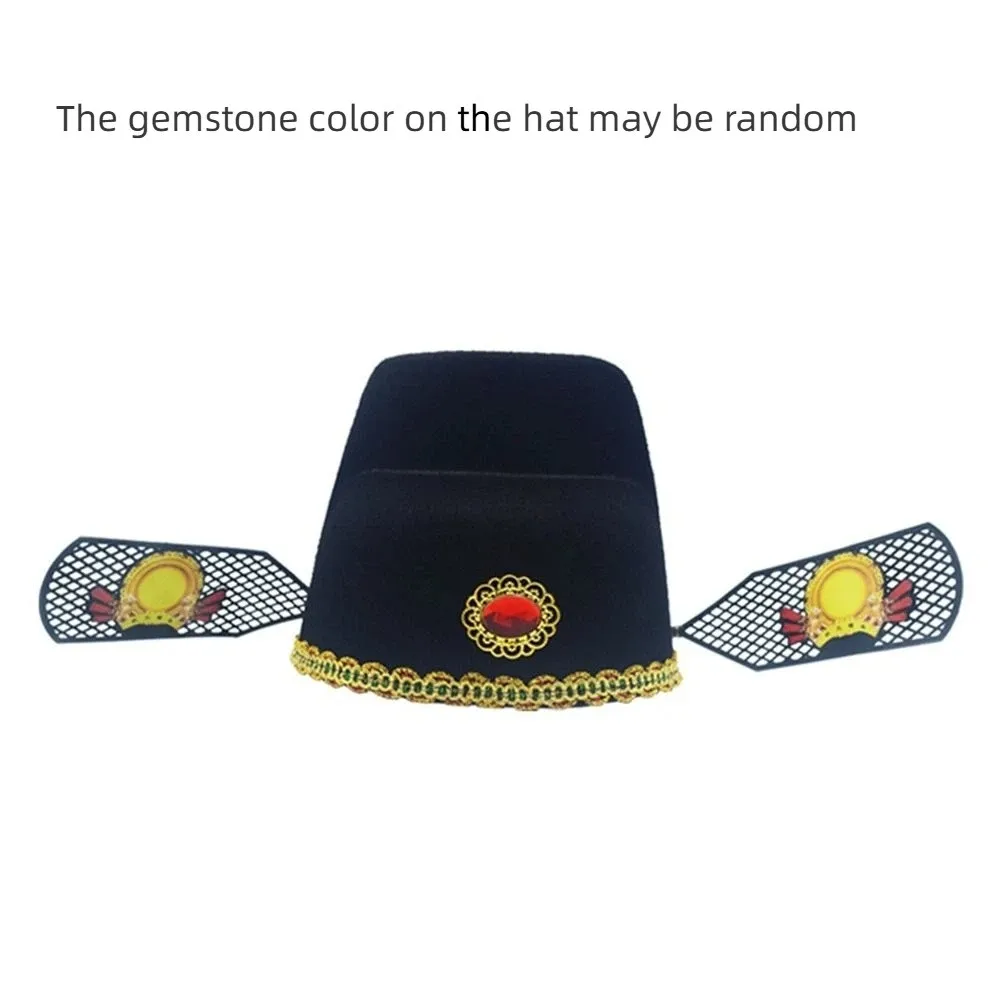 Prop Cabridegroom Cap Ancient Hat Children Hat Number One Scholar Cap Hanfu Accessories Chinese Style Hat Black Gauze Cap