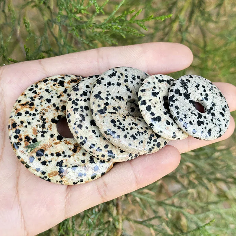 الطبيعية الدلماسية جاسبر دونت خواتم حجر الخرز ل عقد دي اي واي سوار قلادة صنع المجوهرات الاكسسوارات الخرز 30/40/50 مللي متر