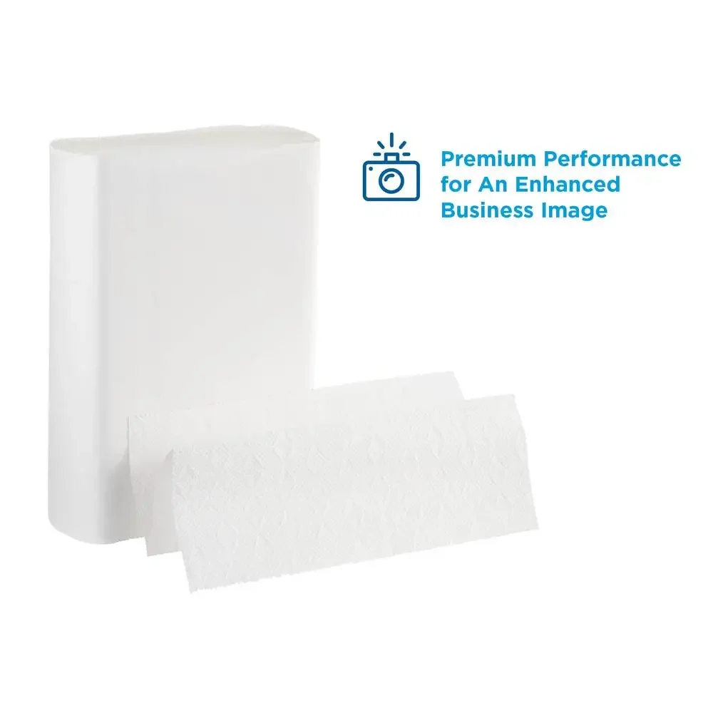 Big Fold Z Paper Towels Absorbent Premium Single-Ply Sheets 220 Sheets/Pack 10 Packs/Carton Single Dispensing White Perforated