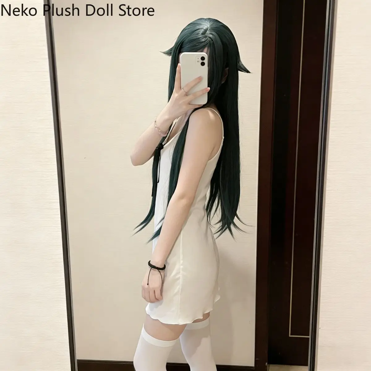 The Song of Saya Saya No Uta Summer Japanese Style Cute Daily White Straps Skirt Clothing  Anime Cosplay Halloween view 4