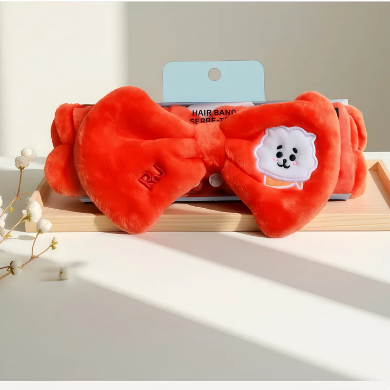 Cartoon BT21 Plush Elastic Headband Cute Girls Yoga Makeup Hair Bands Anime Soft Warm Couple Headwrap Girls Gift - Detail 1
