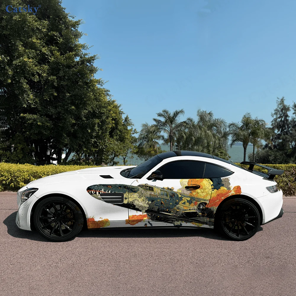 

Самоклеящаяся наклейка с красочным пламенем для автомобиля, виниловая наклейка из ПВХ, подходит для грузовиков, внедорожников, украшения, автоаксессуары, подарок