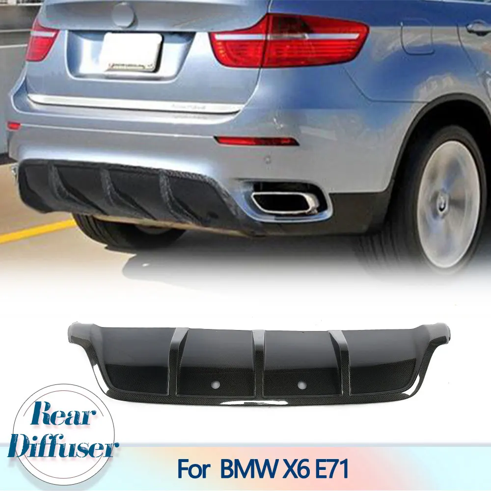 

Car Rear Bumper Diffuser Lip Spoiler for BMW X6 E71 xDrive 35i 50i 2008 - 2014 Rear Bumper Diffuser Carbon Fiber / Black FRP