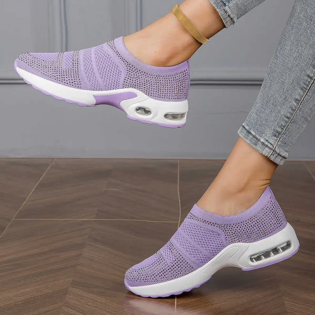أحذية المشي لمسافات طويلة للسيدات بنعل مطاطي سهل الارتداء، أحذية رياضية للرحلات، أحذية رياضية للسيدات، تصميم كلية لوكس تيني، كل شيء