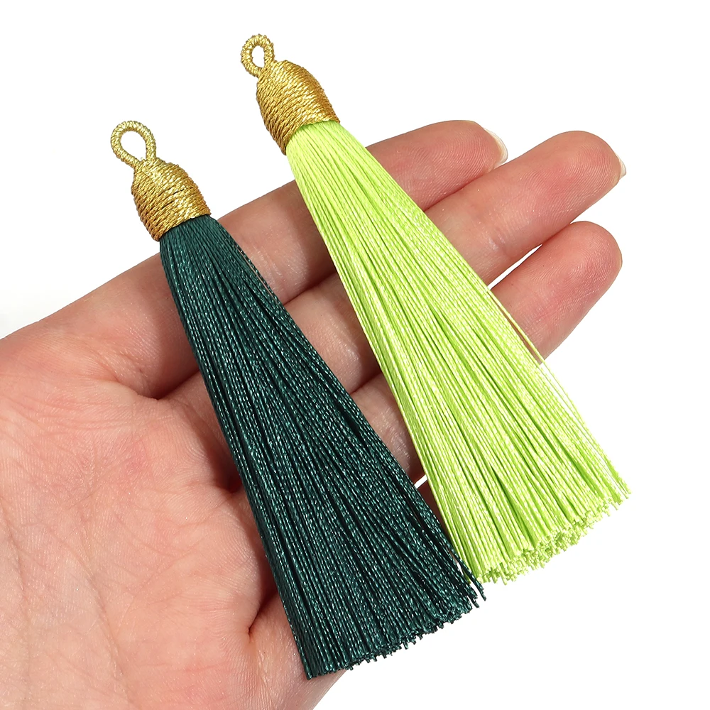 6 قطعة 85 مللي متر الحرير شرابة هامش Key بها بنفسك مفتاح سلسلة السنانير الملابس قلادة صنع المرجعية الستار الحرف تزيين المواد #3