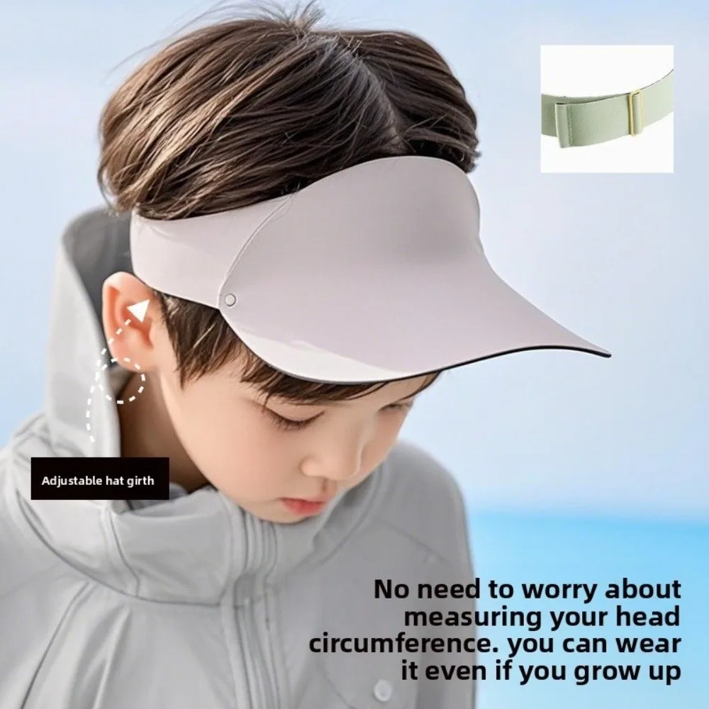 

Elastic Quick-dry Kids Sunshade Hat Seamless Anti-UV Summer Kid Sunhat Foldable Lightweight Children's Sunscreen Cap Boys