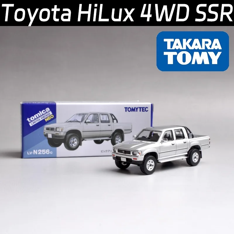 حقيقي في المخزون TAKARA TOMY TOMYTEC TLV 1/64 N256c تويوتا HiLux 4WD SSR سبيكة موتور سيارة دييكاست نماذج سيارات لعب #2
