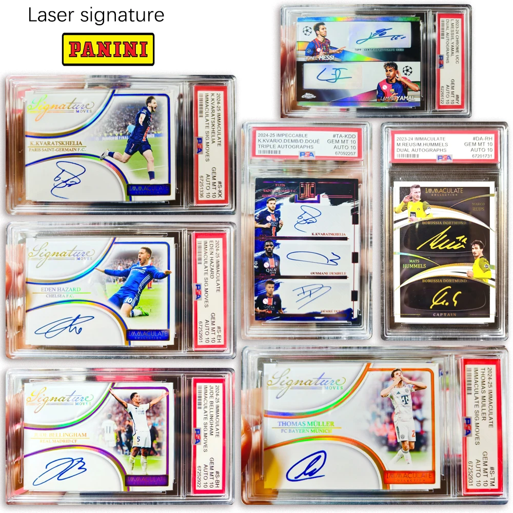 

Panini Messi Yamal Mbappe Haaland Thomas Bellingham Modric DIY домашняя лазерная коллекция фирменные карты кирпичи праздничные подарки