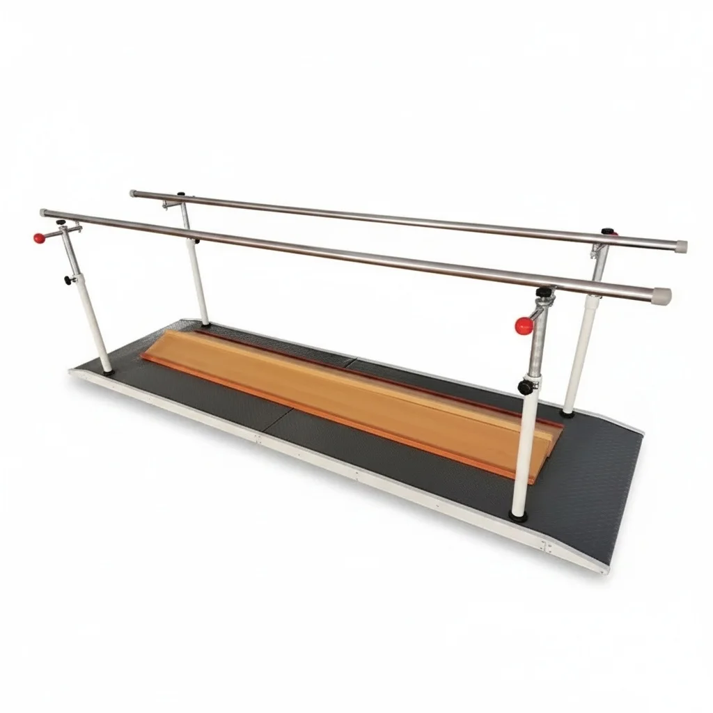 

Rehabilitation Parallel Bars, 283cm Wood Metal Walking Training Bars, 54-80cm Adjustable Balance for Children Lower Limb