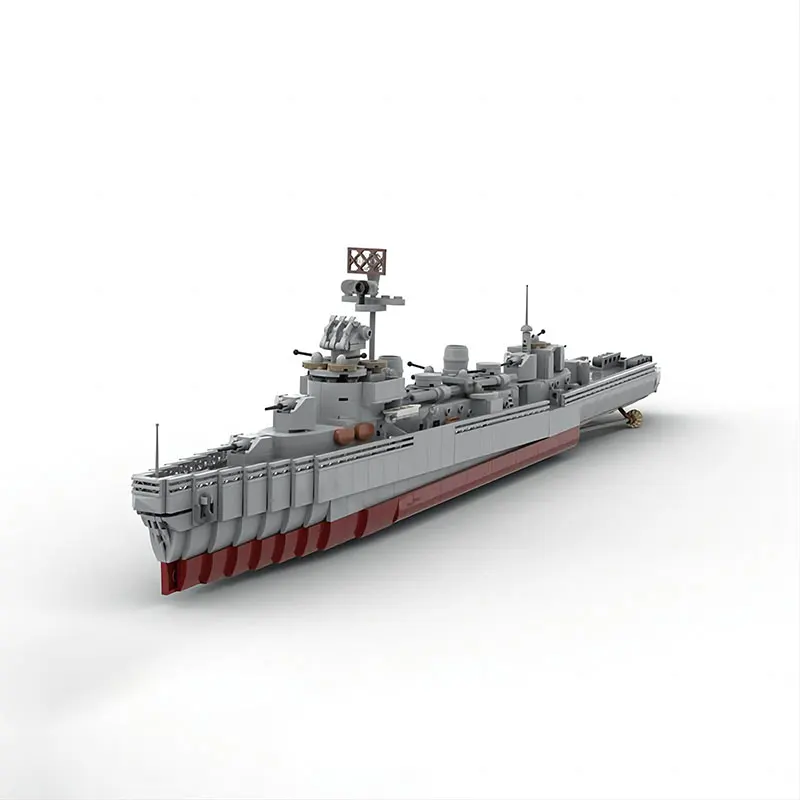 MOC traffic Series destroyer ship Puzzle Block Toy Small Particle Splicing Set Holiday Birthday Gift