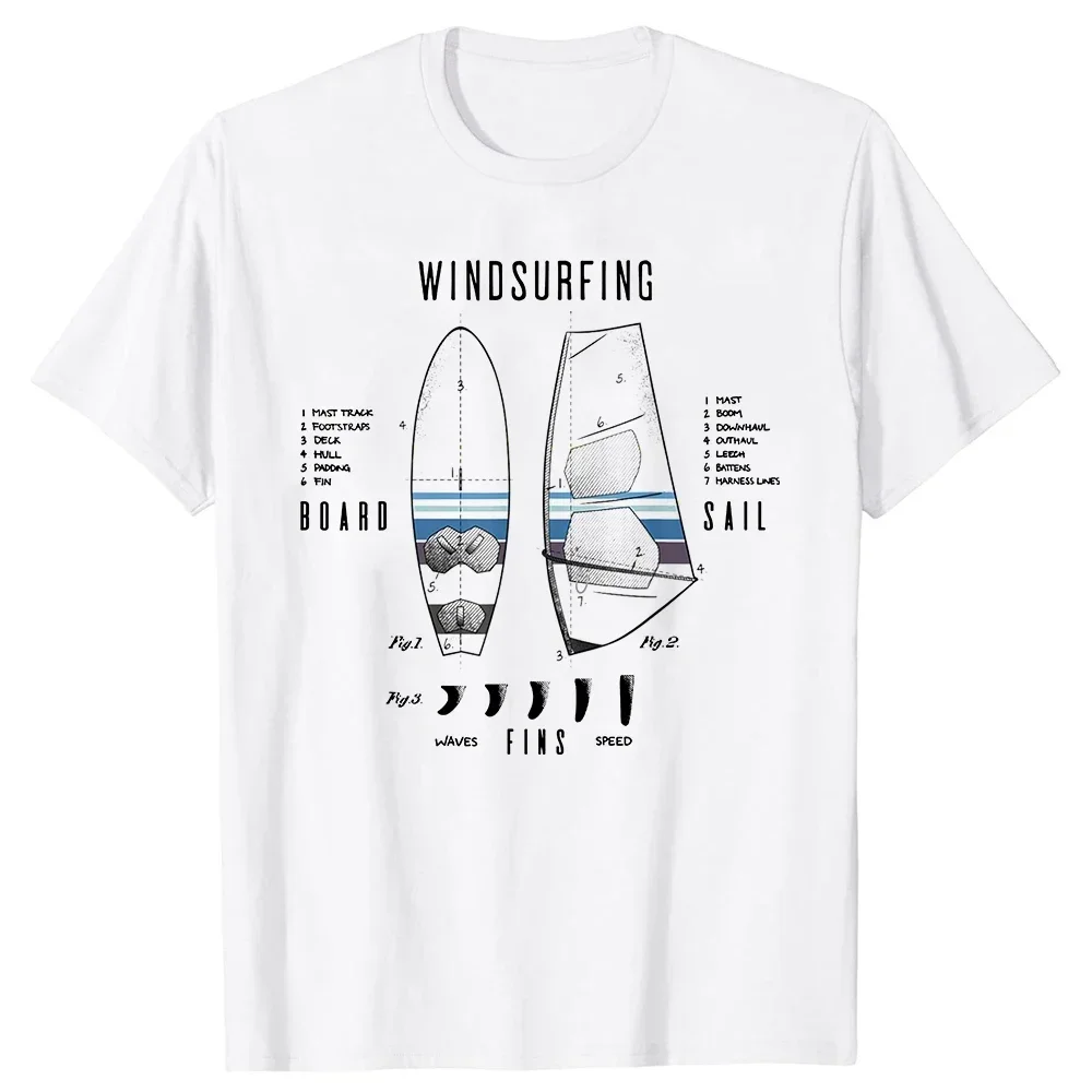 Funny Windsurfing Equipment Gear Board Sail T Shirts Streetwear Short Sleeve Birthday Gifts Casual Harajuku T-shirt Camisetas