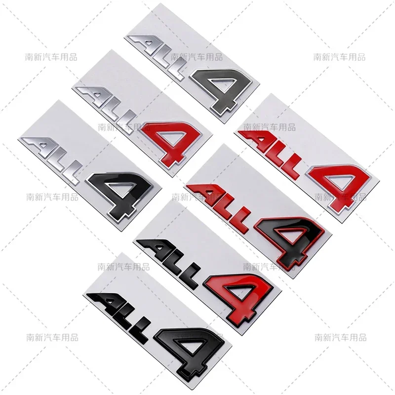 3D Metal Car Styling ALL4 Letters Door Fender Emblem Rear Badge Sticker for MINI R60 R61 F60 F54 R56 R57 Cooper S Countryman