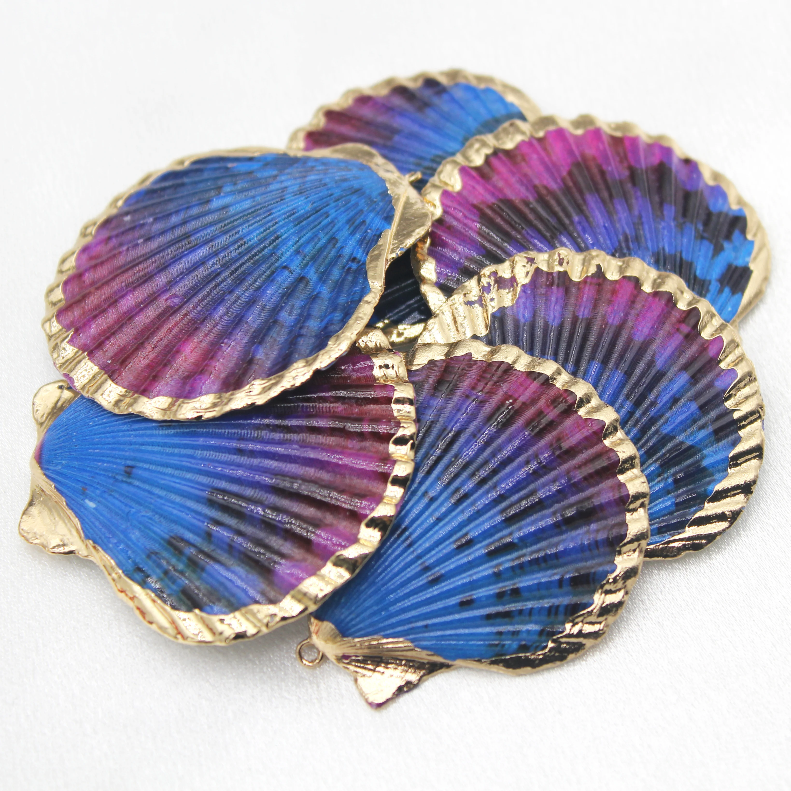 Natural Shell Exquisite Fashion Pendant Gold-plated For Jewelry Making DIY Necklace Bracelet Earrings Handmade Accessories