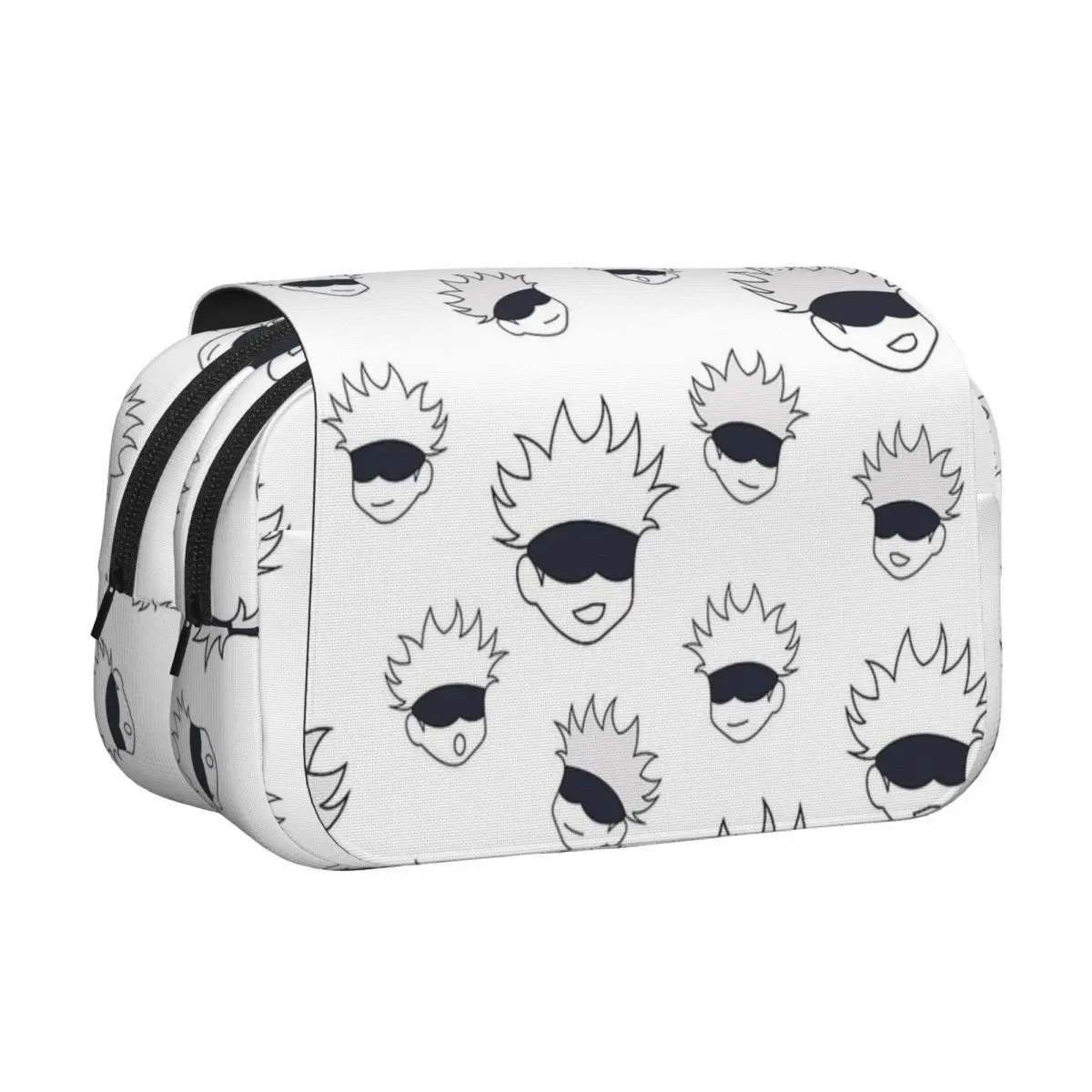 Double Clamshell Pen Case Jujutsus Kaisens Anime Pencil Pouch Pen Holder for Student Bags School Supplies Gifts Stationery