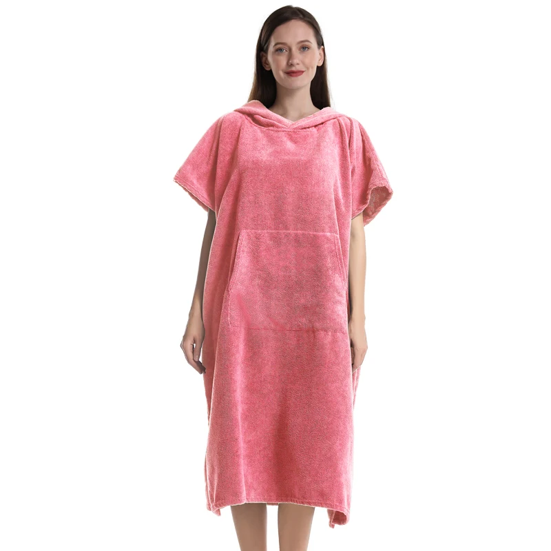 Imagem -04 - Adulto Surf Microfiber Beach Poncho Toalha Toalha de Banho Seco Rápido Camisa de Banho Seco Rápido para Mulheres Poncho de Mudança 110x85