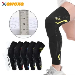 1 Pc Knee Calf Padded Compression Leg Sleeve Sports Protective Gear Shin Brace Support for Football Basketball Volleyball Soccer