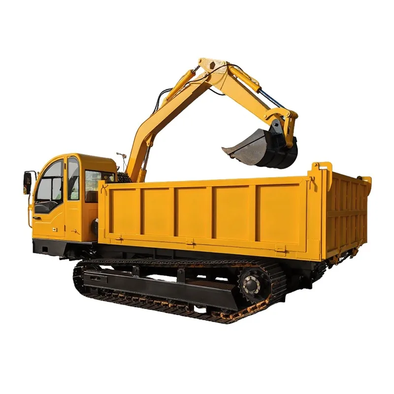 Farm Machines Raupenträger 2-Tonnen-Mini-Raupenkipper für schlammige Straße mit Eimer