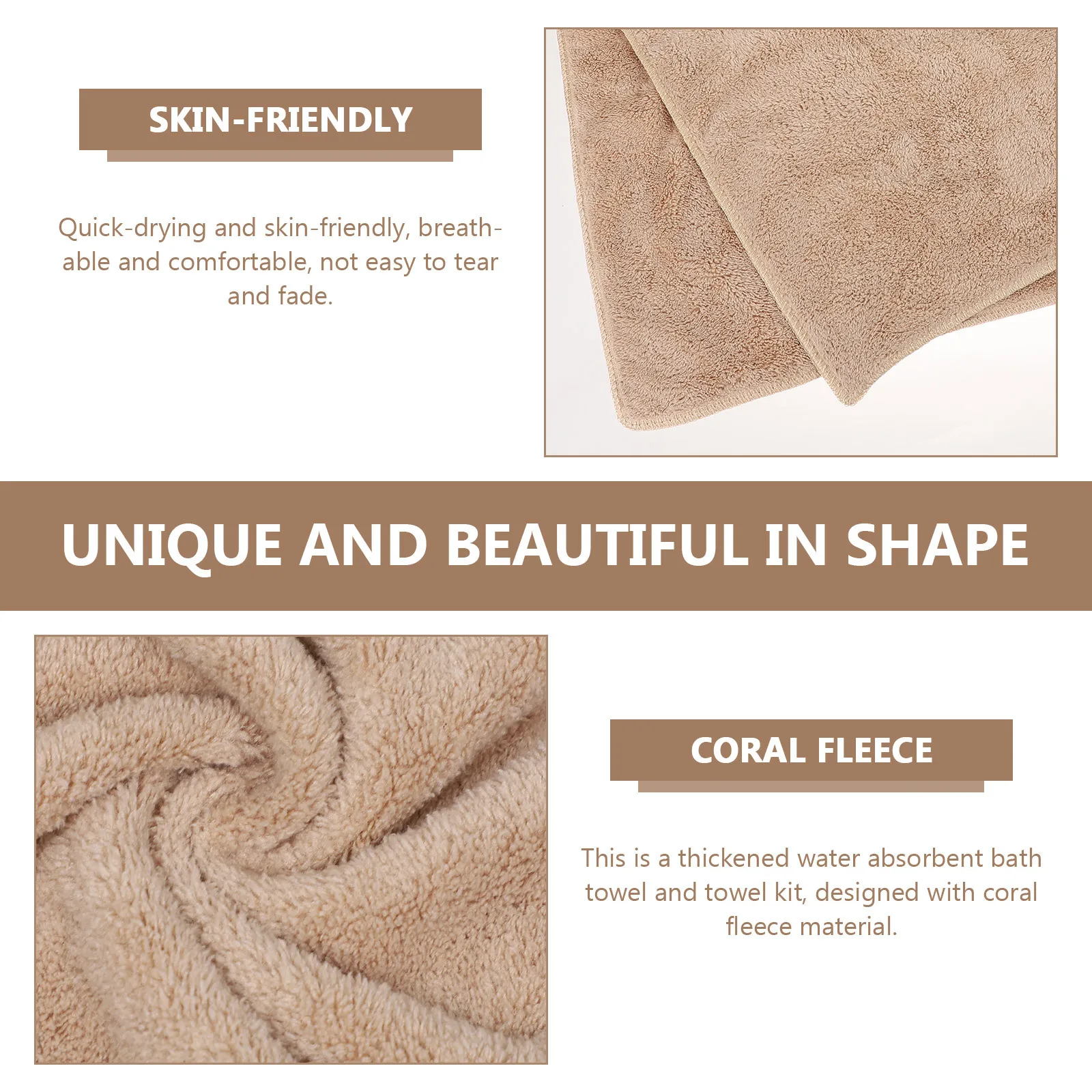 

1set 1Set Quick Dry Bath Towel Set Coral Fleece Water Absorbent Shower Towel For Home Hotel Beach Pool Lightweight