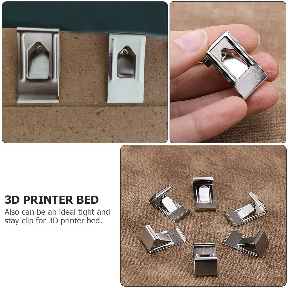 50Pcs Photo Frame Metal Spring Turn Clips Hangers Hooks Picture Frame Clip Wood Canvas Hanging Clips Strong Hold
