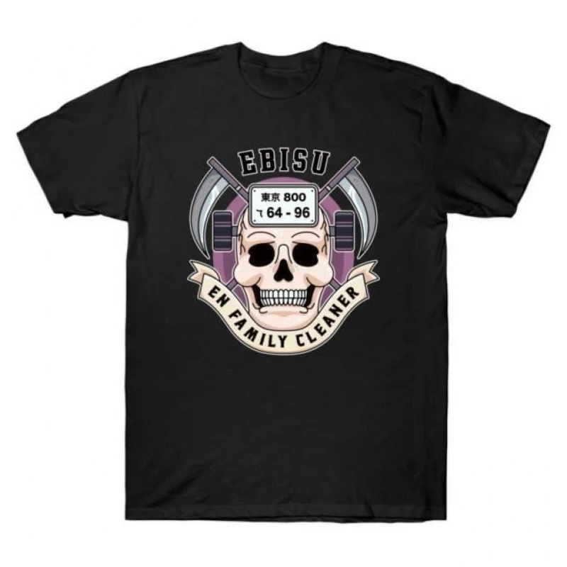 Ebisu Head Dorohedoro Caiman Gift for Anime lover Dark Heroes Kaiman Graphic T shirt Short sleeve Y2k Clothes All size Tops