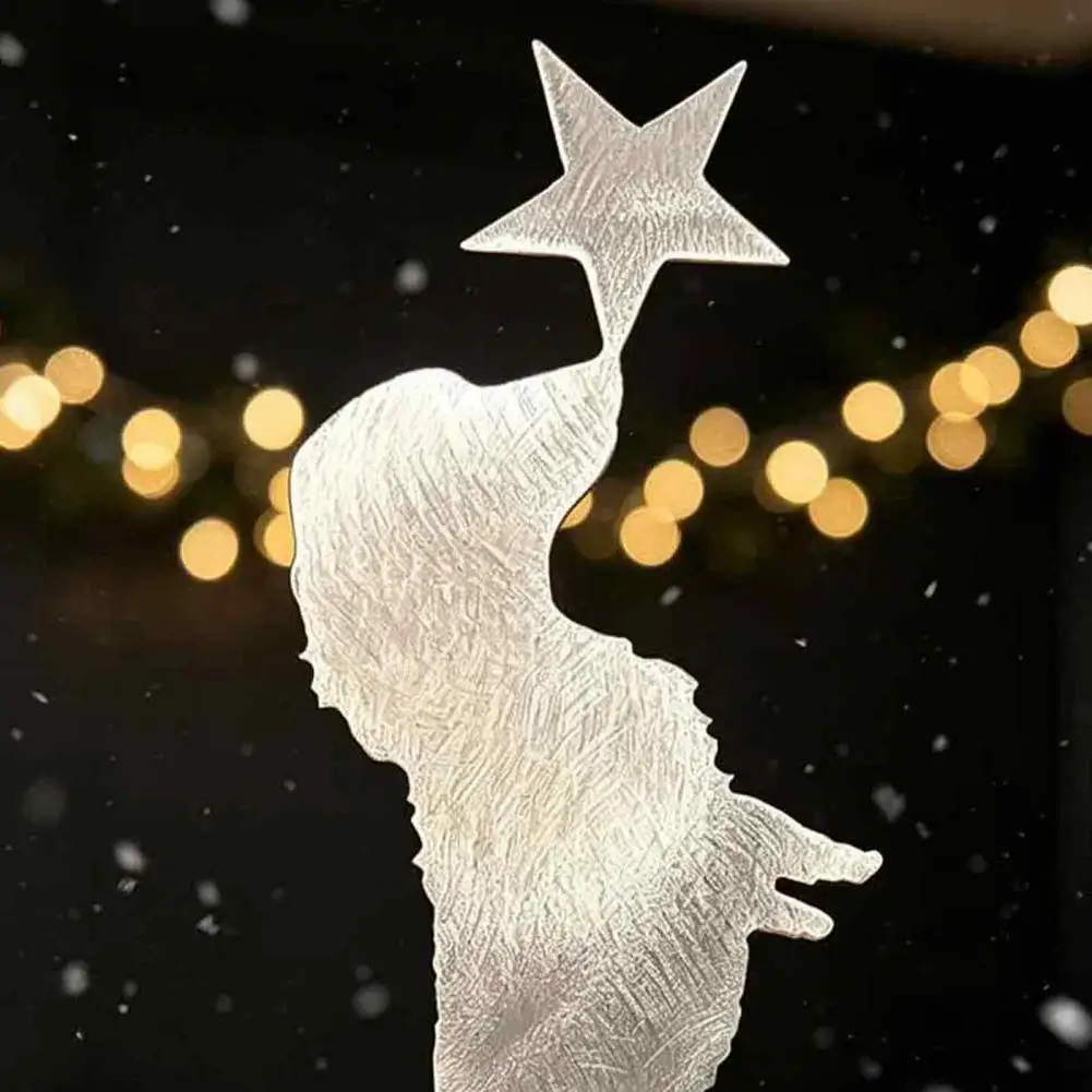 Dachshund Dog Christmas Tree Topper Metal Cute Holiday Decoration for Living Room Office Farmhouse Rustic Home Garden Xmas Gift