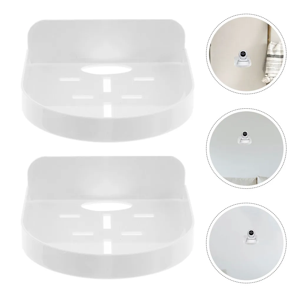 4Pcs Adhesive Wall Mount Camera Bracket Floating Shelf for Security Camera Monitor Speaker Small Electronics No-Drill Easy