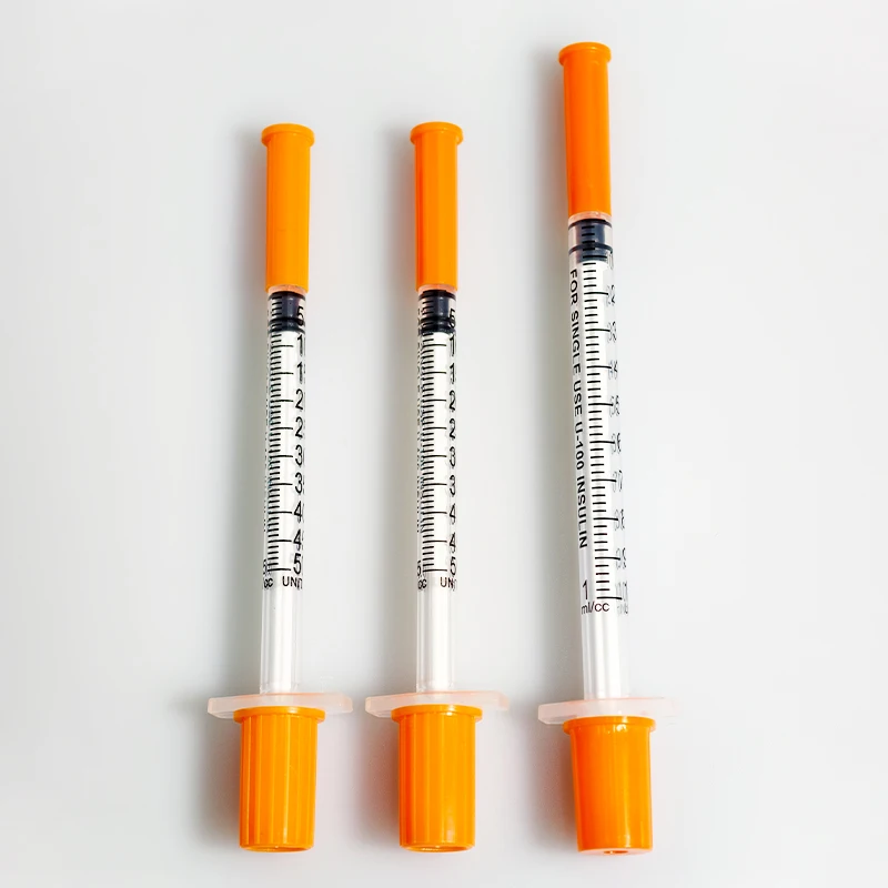 20PCS All Size 0.3ml 0.5ml 1ml Disposable Safety Syringe With Needle for insulin Sterile individually Pack for Pets Farm Animal