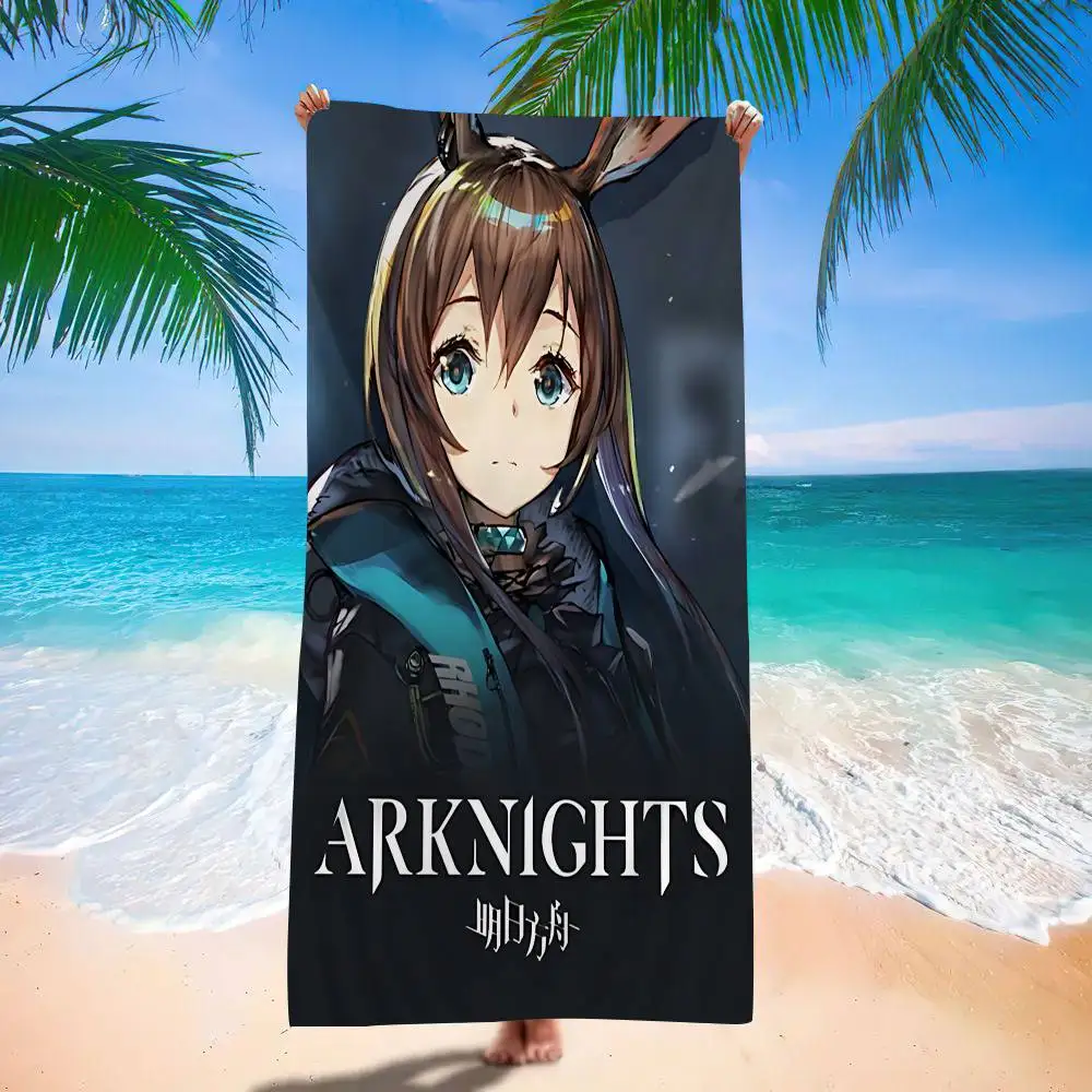 popular game Arknights Beautiful girls Big Microfiber Beach Towels Quick Dry Towel Sand Beach Towels Pool Towel for Travel Swim