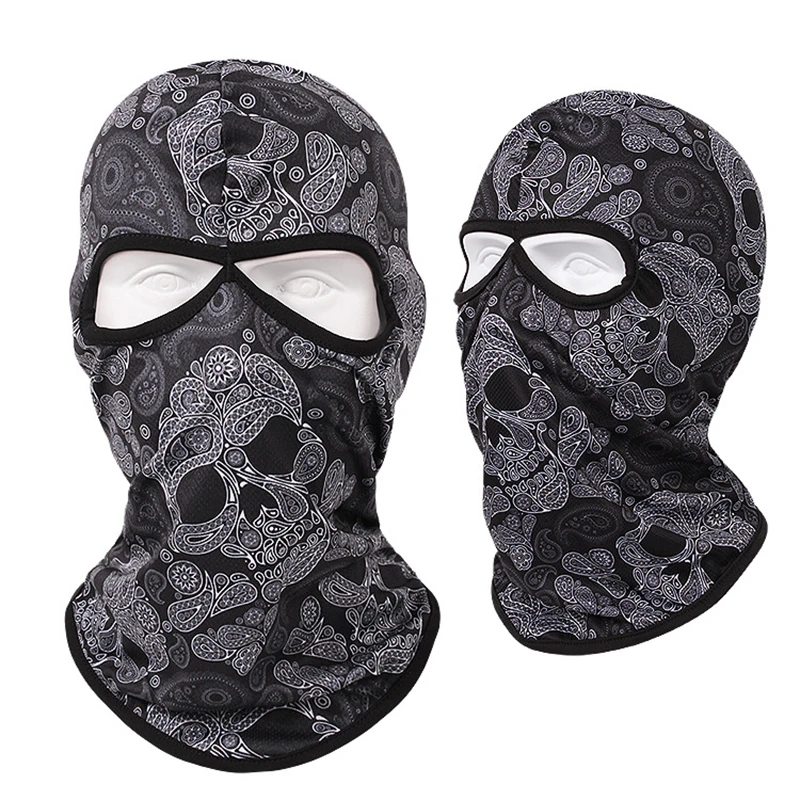 Masque de ski coupe-vent Skull Bandana pour hommes et femmes, cagoule de sport, écharpe d\'équitation, couverture complète du visage, pêche,