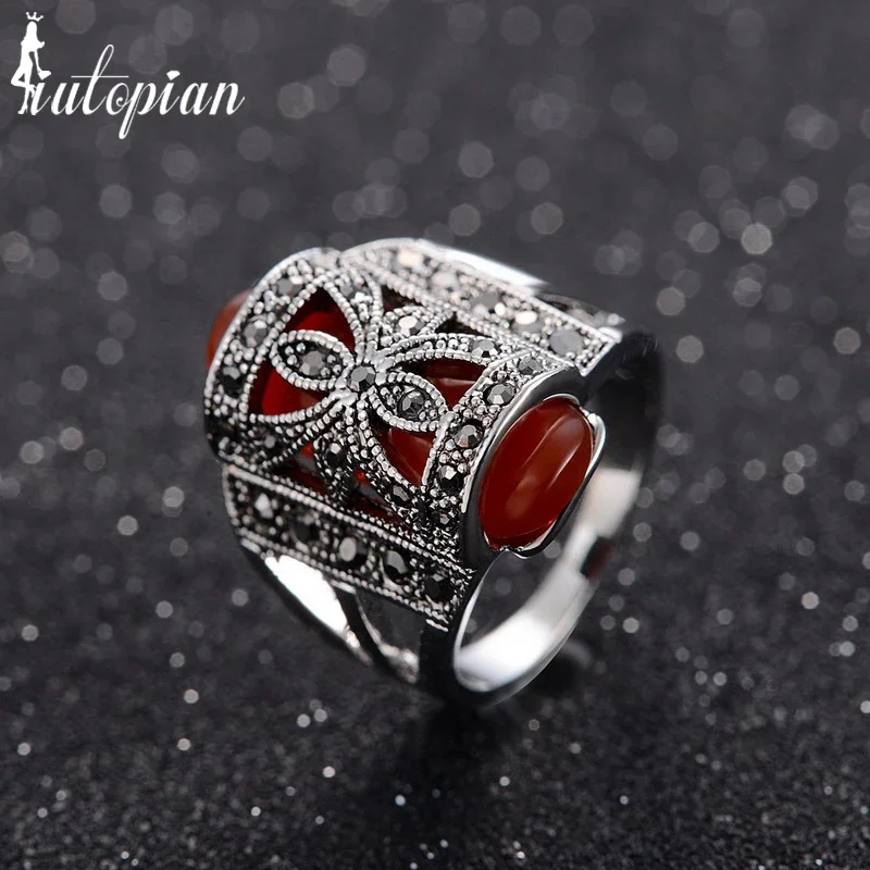 Iutopian Brand Medieval Style Retro Rings Anels For Women Bohemia Anti Allergy High Quality #AA1921