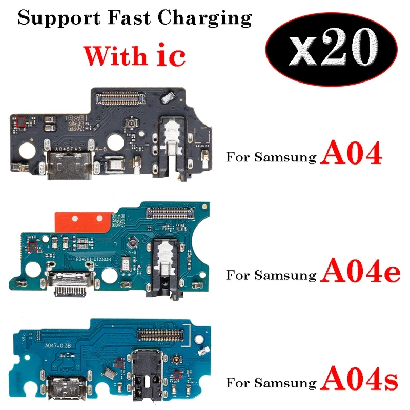 

20Pcs USB Charging Dock Connector Charger Port Flex Cable Microphone Board For Samsung Galaxy A04 A045F A042F A042F A04s A047F