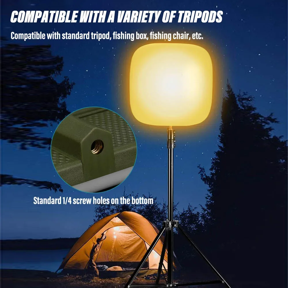 KDULIT Portable LED Camping Lantern Rechargeable Camping Light with USB Output Strong Magnetic Outdoor Emergency Searchlight