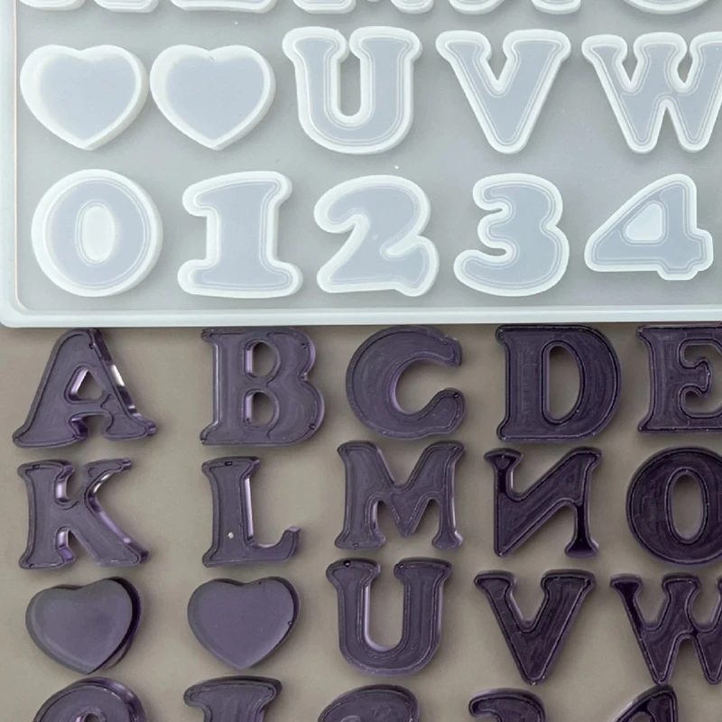 

Alphabet Resin Mold Mini Letter Number Silicone Molds for Jewelry Making Keychain Pendant Resin Molds DIY Ornament Craft Y08E