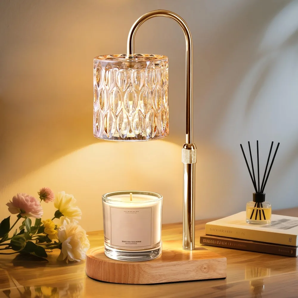 

Лампа-подогреватель для свечей с таймером и диммером, 2 лампочки, регулируемая высота, электрический подогреватель для свечей, декор для спальни и дома, воскотопка для ароматических свечей