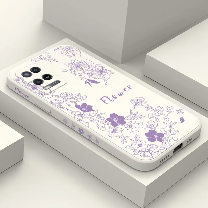 Purple Blossom Phone Case For OPPO A54 A74 A57 A77 A78 A96 A76 A95 A94 A83 A53 A72 A52 A9 A5 A12 A31 2020 S 4G 5G Cover