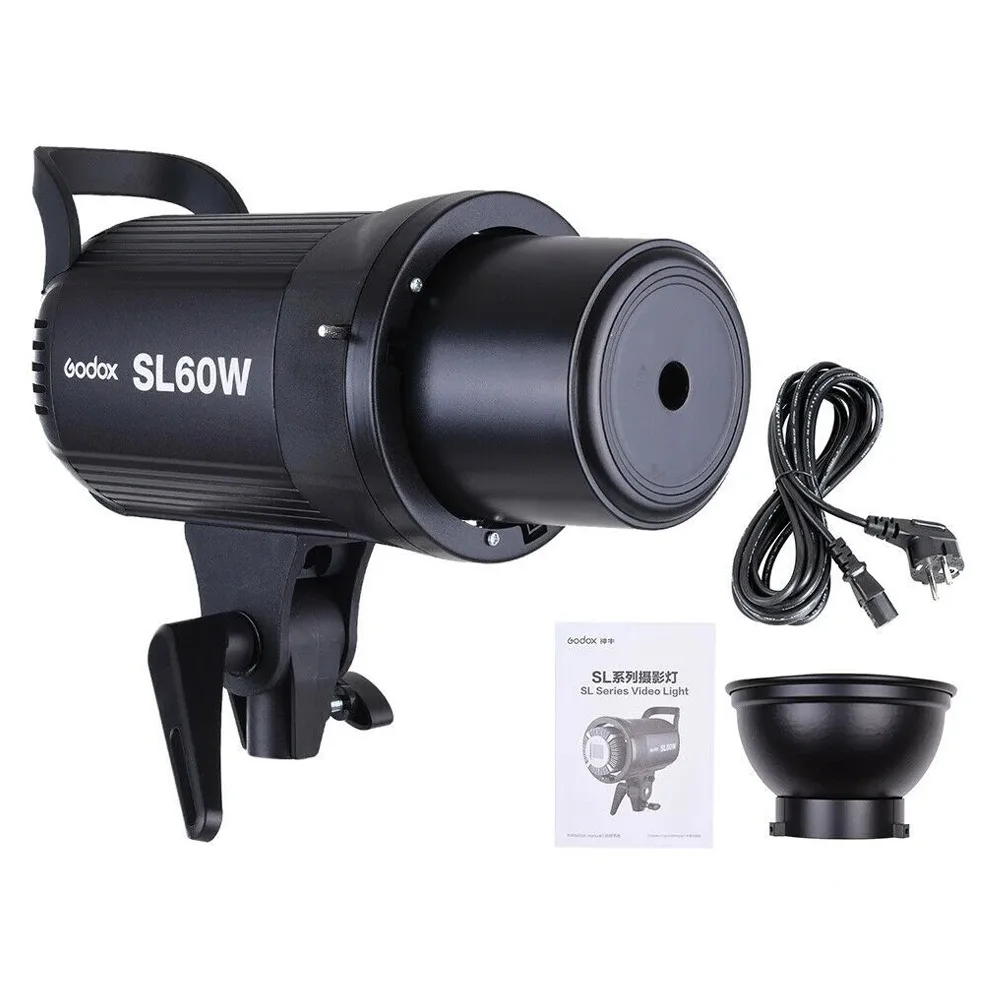 Godox SL60W SL-60W LED Video Light 5600K White Version Video Light Continuous Light Bowens Mount for Studio Video Recording