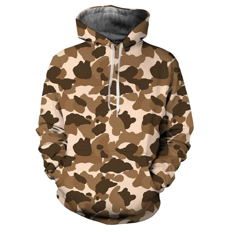 Fashion 3d Printing Camouflage Hoodie Long Sleeves Camo Sweatshirt Men Casual Street Spring Autumn Sports Pullovers Clothes